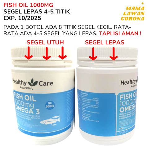 Jual Healthy Care Fish Oil Mg Capsules No Odour Odourless