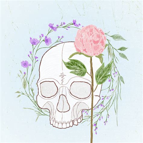 Skull And Flower On Behance