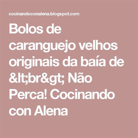 Bolos De Caranguejo Velhos Originais Da Ba A De N O Perca Cocinando