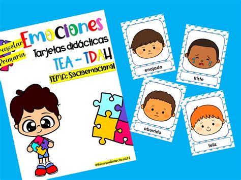 Tarjetas Didácticas Para Trabajar Las Emociones Para Niños