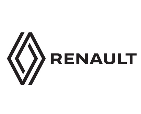 renault símbolo marca coche logo negro diseño francés automóvil vector