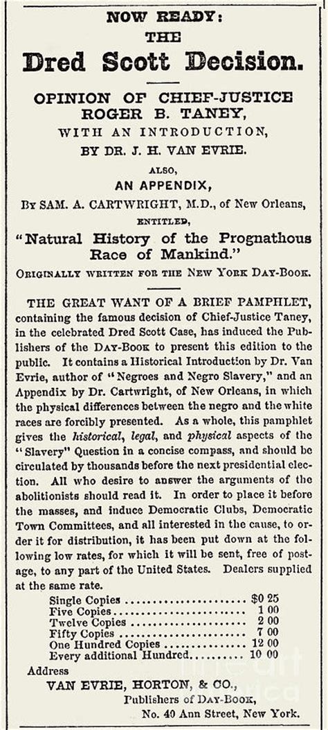 The Dred Scott Decision 1857 Photograph By Photo Researchers
