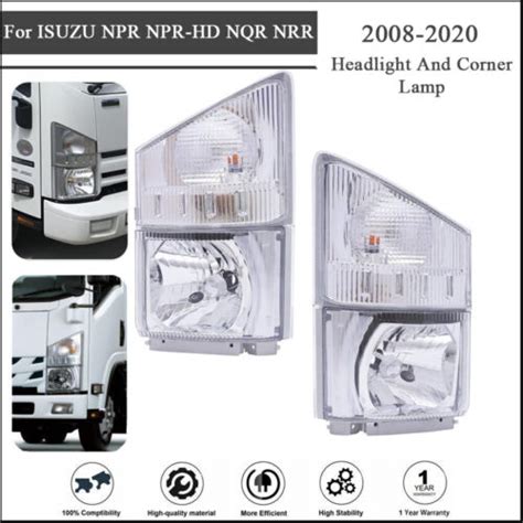 For Isuzu Npr Npr Hd Nqr Nrr 2008 2020 Left Right Headlight And Corner Lamp Ebay