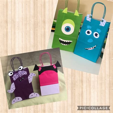 Monsters Inc Favor Bagsmonsters Inc Birthday Monsters Inc Goodie Bags