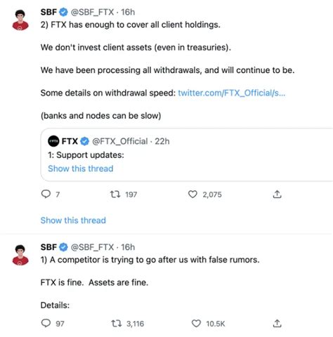 Cryptoanalyst On Twitter Rt Rewkang Ftx Is Fine Assets Are Fine