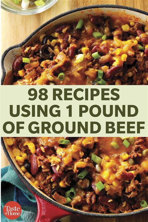 98 Recipes Using 1 Pound Of Ground Beef Ground Beef Recipes Healthy Ground Beef Recipes Easy