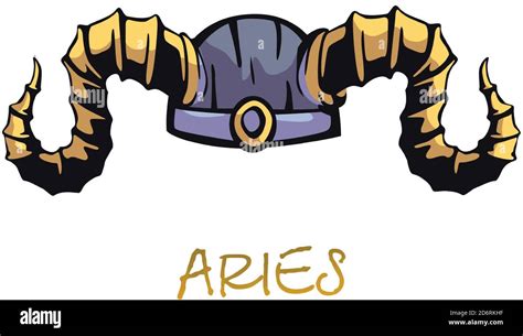 Aries Signo Zodiaco Accesorio Plano Dibujo Vectorial De Dibujos