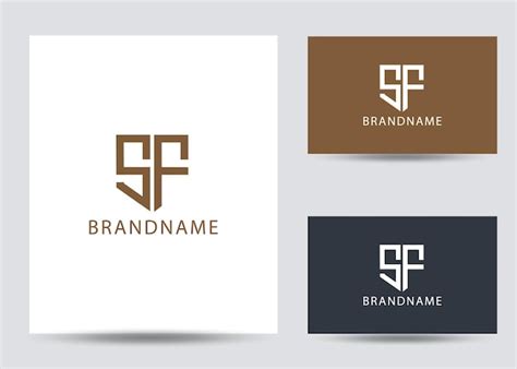 Premium Vector Modern Monogram Initial Letter Sf Logo Design Template