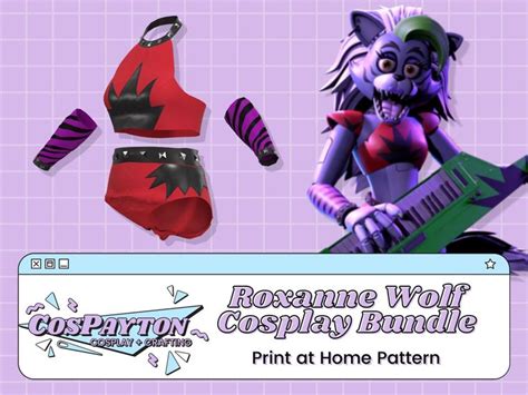 Roxy Wolf PDF Cosplay Pattern Security Breach Inspired Printable