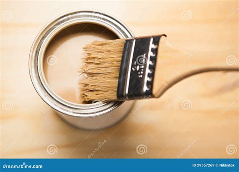 Paint Can And Brush Stock Image Image Of Paint Mordant 29557269