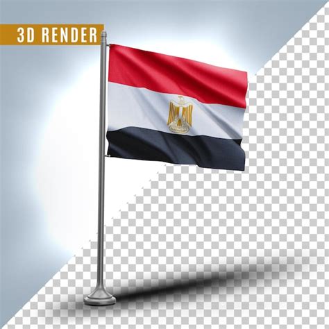 Premium Psd Egypt Realistic 3d Textured Flag Premium Psd