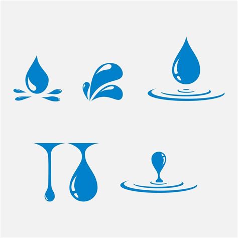 Water Drop Splash And Spray Vector Illustration Icon Set 23000713