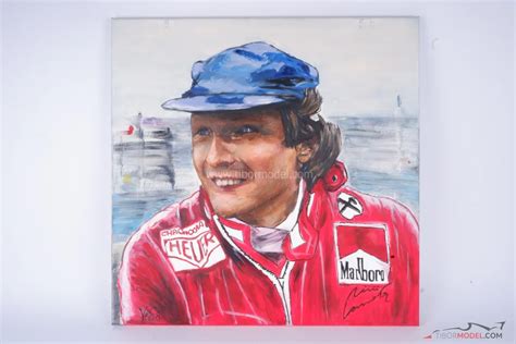 Acrylic Painting Hand Painted Niki Lauda Ferrari