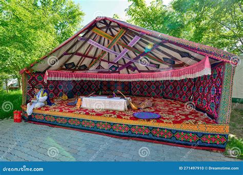 A Large Display of Traditional Kazakh Yurts Editorial Image - Image of ...