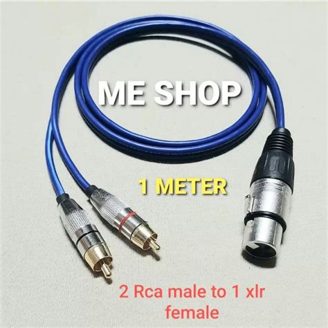 Jual Kabel Audio Rca Female 2 Rca To 1 Jack Xlr Female Shopee Indonesia