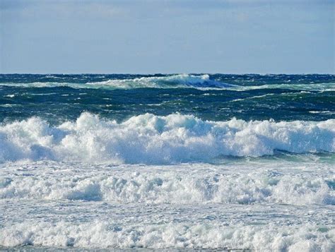 The Ocean On A Windy Winter Day It Was Windy Yesterday And Last Night