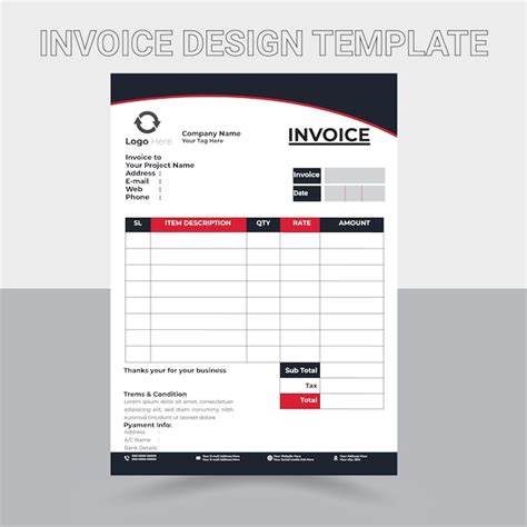 Premium Vector Invoice Template Design Free Vector