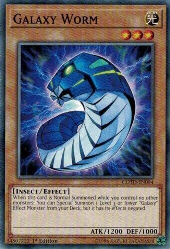 Galaxy Worm Cotd En Common St Edition Nm Yugioh Code Of The