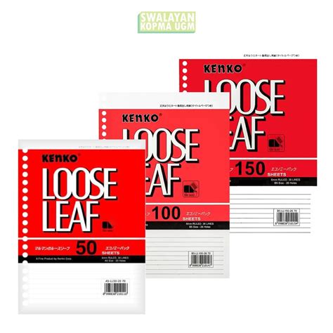 Jual Loose Leaf B Kenko Isi File Binder Lembar Shopee