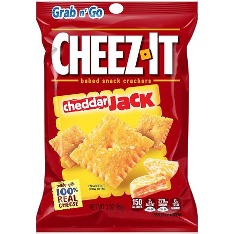 Amazon Cheez It Baked Snack Cheese Crackers Cheddar Jack Single