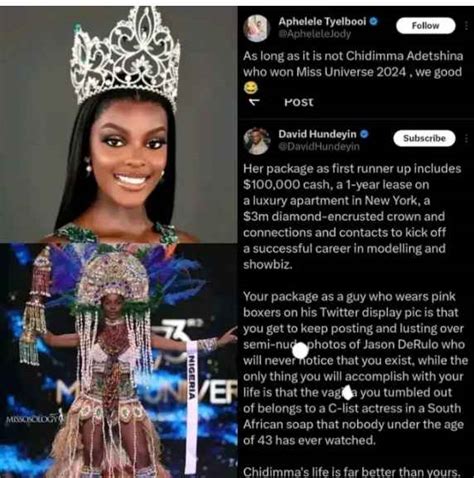 Miss Universe St Runner Up Chidimma Adetshina To Receive K New