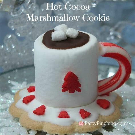 Hot Cocoa Marshmallow Cookies Party Pinching