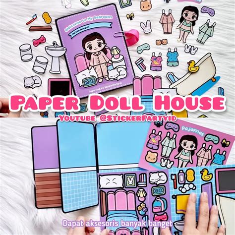 Jual Sticker Party Paper Doll House Boneka Kertas Rumah Rumahan