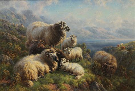 Arthur Sydney Watson - Sheep at Loch Tay Perthshire - Scottish