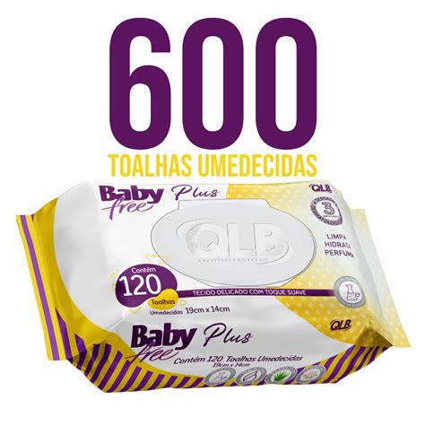 Kit 5 Lenços Toalhas Umedecidas Baby Free Plus C 120 Shopee Brasil