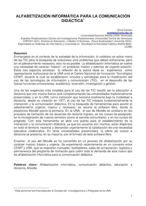 PDF ALFABETIZACIÓN INFORMÁTICA PARA LA PDF file CIPOST UCV