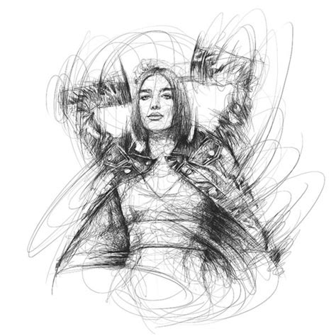 Dua Lipa Drawing Scribble Art By Vince Low