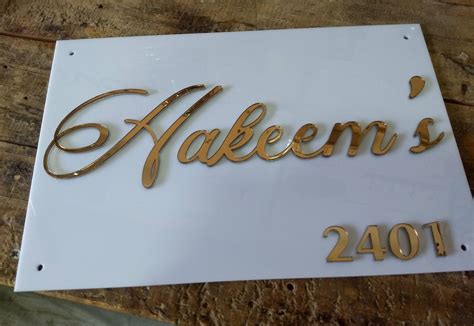 3d Embossed Letter Acrylic Laser Cut Name Plate Design