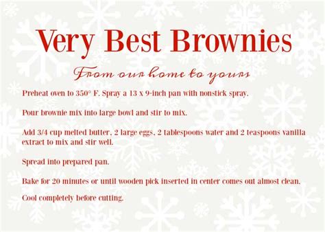 Brownie Mix In A Jar With Free Printable Recipe Card