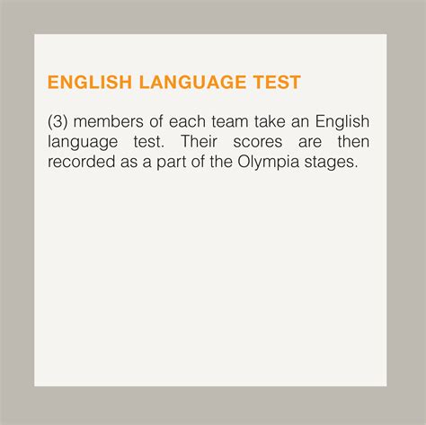 English Language Olympia