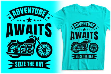 Adventure Awaits Biker T Shirt Design Graphic By Teexe · Creative Fabrica