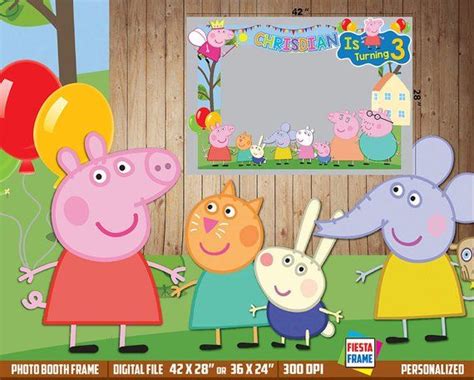 Peppa Pig Photo Booth Frame Peppa Pig Photo Frame Peppa Pig Birthday