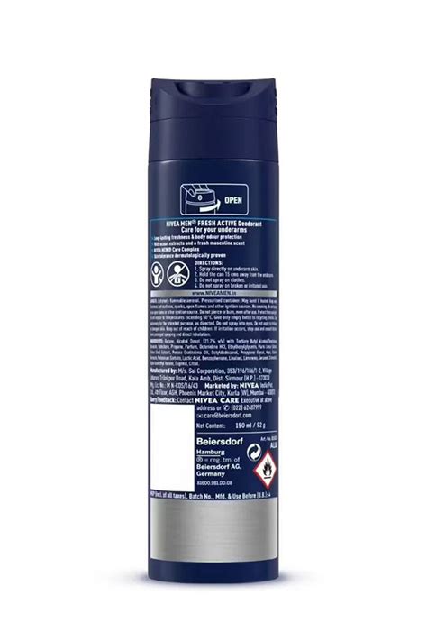 Arcnord Nivea Men Fresh Active Original Deodorant Ml