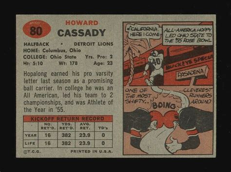 1957 Topps 80 Hopalong Cassady Autographed Hq Signed High Quality