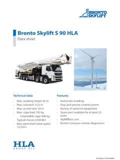 Truck Mounted Bronto Skylift S 90 HLA Specifications CraneMarket