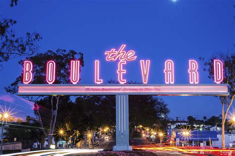 El Cajon Boulevard Sign In Neon Photograph By Joseph S Giacalone Fine