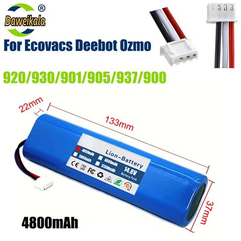 Original Bater A Para Robot Aspira For Ecovacs Deebot Ozmo V