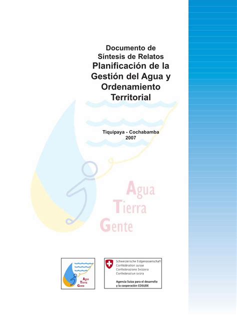 PDF Síntesis de Relatos Planificación de la Gestión del Agua y