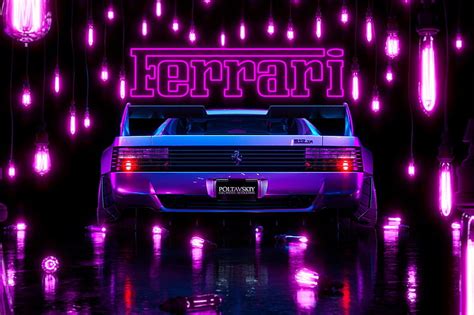 Hd Wallpaper Car Vehicle Ferrari Synthwave Ferrari Testarossa 512 Tr Wallpaper Flare