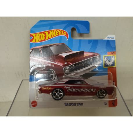 DODGE DART 1968 RED RAMCHARGERS 1 5 MUSCLE MANIA 1 64 HOT WHEELS BCN STOCK CARS