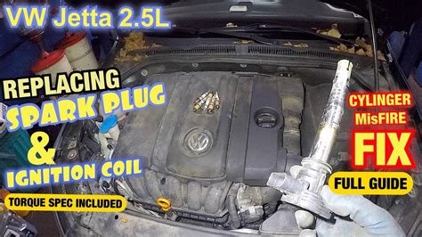 Replacing Spark Plug And Ignition Coil On Vw Jetta 2 5l Cylinder Misfire Fix Full Guide Youtube