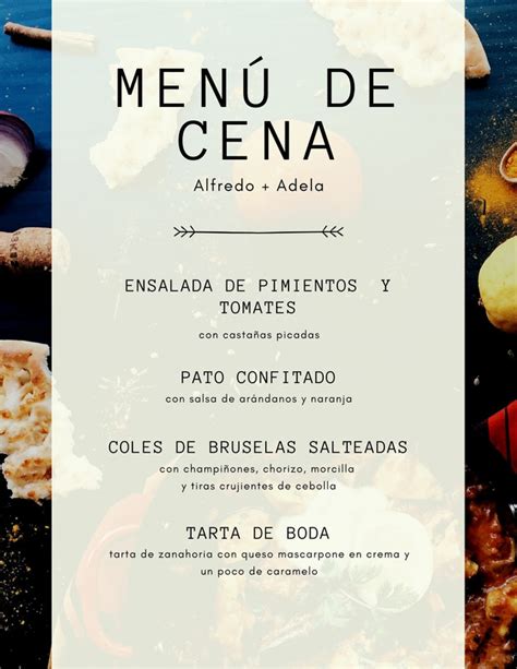 Plantillas de menús para cenas de fiestas y eventos Canva