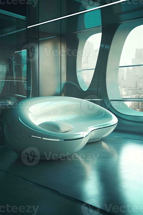 Futuristic Lounge Chair Inspired By Modern Furniture With Realistic