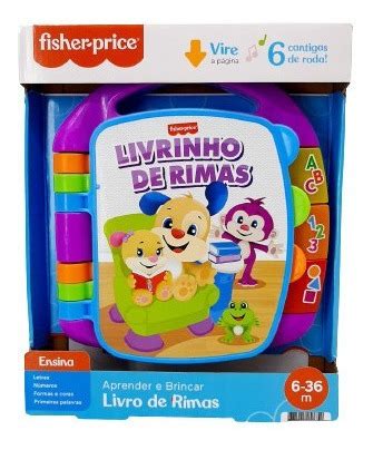 Livro De Rimas Aprender E Brincar Fisher Price Cdh62 Frete grátis