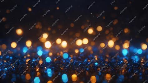 Premium Photo Abstract Blue Glowing Bokeh Isolated On Black Background