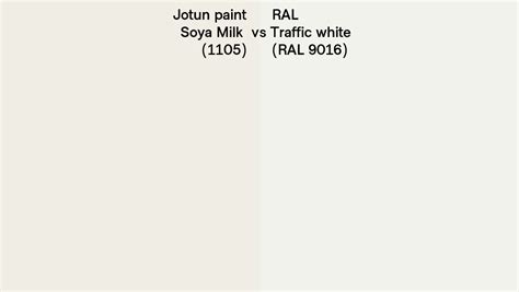 Jotun Paint Soya Milk Vs Ral Traffic White Ral Side By